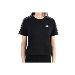 Kappa Inula T-Shirt, damski t-shirt. Czarne t-shirty Kappa, s, bez wzorów, z bawełny, bez kołnierzyka, bez ramiączek. Za 69.99 zł.