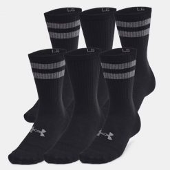 Skarpety sportowe Under Armour Essential Crew 6-PAK. Czarne skarpety Under Armour, bez wzorów. Za 69.99 zł.