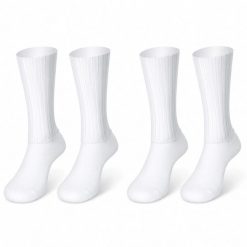 Skarpety rowerowe aero whiteline 2 pary zestaw z silikonowym utrzymaniem. Białe skarpety VELKYNE, bez wzorów, z elastanu. Za 129.99 zł.