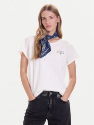 Tommy Hilfiger T-Shirt UW0UW04525 Beżowy Relaxed Fit. Brązowe t-shirty TOMMY HILFIGER, m, bez wzorów, z bawełny, bez kołnierzyka, bez ramiączek. Za 139.99 zł.