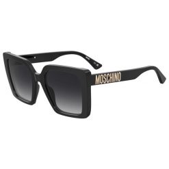 Okulary przeciwsłoneczne MOSCHINO MOS172/S 807 dla kobiet, rozmiar 54 mm. Czarne okulary przeciwsłoneczne MOSCHINO, bez wzorów, sportowe. W wyprzedaży za 650.25 zł.