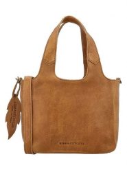 HIDE & STITCHES Skórzana torebka w kolorze jasnobrązowym - 22 x 18 x 12 cm rozmiar: onesize. Brązowe torby na ramię HIDE & STITCHES, bez wzorów, z materiału, przez ramię, bez dodatków. Za 304.99 zł.