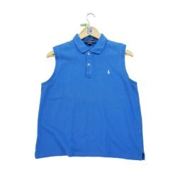 Second life - Polo sans manches Femme Bleu - Stan bardzo dobry. Niebieskie koszulki polo RALPH LAUREN, bez wzorów, bez kołnierzyka, bez ramiączek. Za 122.63 zł.