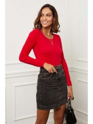 Soft Cashmere Sweter w kolorze czerwonym rozmiar: 34/36. Czerwone swetry Soft Cashmere, bez wzorów, z kaszmiru, bez ramiączek. Za 124.95 zł.