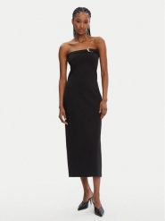 STAUD Sukienka wieczorowa Beekman 24F2142PT Czarny Slim Fit. Czarne sukienki STAUD, s, bez wzorów, z wiskozy, wizytowe, bez kołnierzyka, bez ramiączek. Za 1,019.00 zł.