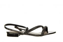 Sandały Bayla-187 1719 Platinum 187111, Czarny, Skóra ekologiczna - 37. Czarne sandały Bayla, bez wzorów, z lakierowanej skóry, eleganckie, bez obcasa, na obcasie, bez zapięcia. W wyprzedaży za 179.10 zł.