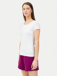 4F T-Shirt 4FWSS24TTSHF1161 Biały Slim Fit. Białe t-shirty 4f, m, bez wzorów, z bawełny, bez kołnierzyka, bez ramiączek. Za 29.99 zł.