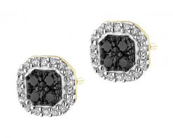 Kolczyki z żółtego złota z diamentami - 0,25 ct - próba 585. Żółte kolczyki Apart, z diamentem, złote. Za 2,859.00 zł.