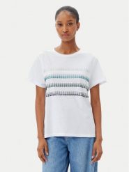 Marella T-Shirt Foglia 2515971042 Biały Regular Fit. Białe t-shirty Marella, m, bez wzorów, z bawełny, bez kołnierzyka, bez ramiączek. Za 239.99 zł.