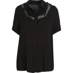 Czarna Koszula Insinuate. Czarne koszule Born2be, xl, w ażurowe wzory, bez kołnierzyka, bez ramiączek. Za 59.99 zł.