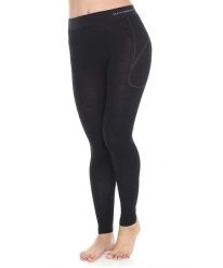 Legginsy wełniane z długą nogawką damskie Brubeck ACTIVE WOOL. Czarne legginsy Brubeck, xl, bez wzorów, z dzianiny, rowerowe. Za 183.49 zł.
