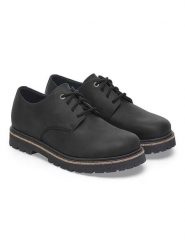 Birkenstock Skórzane trzewiki "Highwood" w kolorze czarnym rozmiar: 41. Czarne półbuty sznurowane Birkenstock, bez wzorów, eleganckie, bez obcasa, bez zapięcia. Za 704.47 zł.