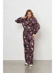 &Co Woman Spodnie w kolorze fioletowo-brązowym rozmiar: XXL. Brązowe spodnie materiałowe &Co Woman, xxl, bez wzorów, z materiału, z podwyższonym stanem. Za 227.85 zł.