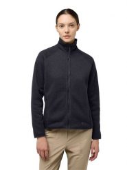Jack Wolfskin Kurtka polarowa w kolorze czarnym rozmiar: XL. Czarne swetry Jack Wolfskin, xl, bez wzorów, z polaru, bez ramiączek. Za 237.73 zł.