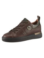 Heine Skórzane sneakersy w kolorze ciemnobrązowym rozmiar: 38. Brązowe trampki Heine, z aplikacjami, ze skóry, bez zapięcia. Za 219.45 zł.