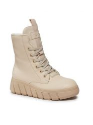 Rieker Botki Y3501-60 Beżowy. Brązowe botki Rieker, bez wzorów, ze skóry, bez obcasa, na płaskiej podeszwie, bez zapięcia. Za 293.99 zł.