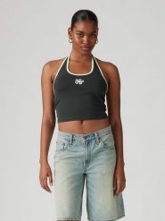 Levi's Top w kolorze czarnym rozmiar: XS. Czarne topy Levi's®, s, bez wzorów, bez kołnierzyka, bez ramiączek. Za 52.79 zł.