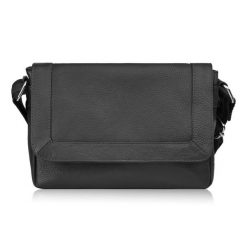 Torebka damska mała listonoszka skórzana na ramię czarna Paolo Peruzzi E-35-BL. Czarne torby na ramię bez wzorów, z bawełny, eleganckie, na ramię, małe, bez dodatków. Za 119.00 zł.