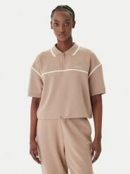 Guess Polo V6GP01 K2945 Beżowy Oversize. Brązowe koszulki polo Guess, s, z aplikacjami, z syntetyku, bez kołnierzyka, bez ramiączek. Za 324.99 zł.