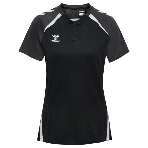 Damska koszulka polo Hummel Lead 2.0. Czarne bluzki Hummel, bez wzorów, sportowe, bez kołnierzyka, bez ramiączek. Za 188.00 zł.