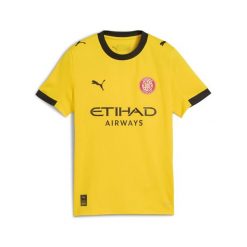 Młodzieżowa koszulka wyjazdowa Girona FC 25/26 PUMA Faster Yellow Red. Czerwona bluzki Puma, m, bez wzorów, młodzieżowe, bez kołnierzyka, bez ramiączek. Za 329.00 zł.