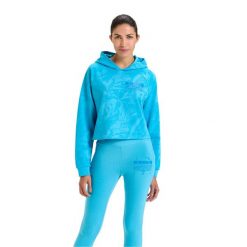 Bluza damska DIADORA L. HOODIE CROP MANIFESTO. Niebieskie bluzy Diadora, l, bez wzorów, bez kaptura. Za 119.99 zł.
