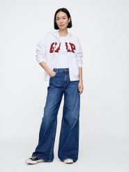 GAP Bluza w kolorze białym rozmiar: XL. Białe bluzy sportowe GAP, xl, bez wzorów, bez kaptura. Za 127.95 zł.