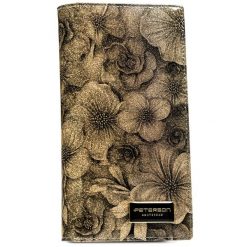 Portfel damski Peterson PTN PS1431-FDS złoty. Żółte portfele Peterson, bez wzorów, z lakierowanej skóry. Za 129.99 zł.