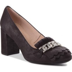 Półbuty HISPANITAS - Creta-7 HV87089 Black. Czarne czółenka Hispanitas, z aplikacjami, z nubiku, bez obcasa, na obcasie, bez zapięcia. W wyprzedaży za 349.00 zł.