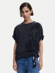 Desigual T-Shirt Donald 25SWTKAH Szary Loose Fit. Szare t-shirty Desigual, l, bez wzorów, z bawełny, bez kołnierzyka, bez ramiączek. Za 159.99 zł.