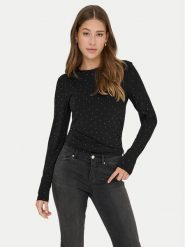ONLY Bluzka Zita 15358986 Czarny Slim Fit. Czarne bluzki Only, xs, bez wzorów, z syntetyku, bez kołnierzyka, bez ramiączek. Za 119.99 zł.
