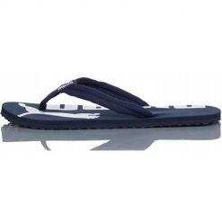 Klapki damskie Puma Epic Flip V2. Niebieskie klapki Puma, bez wzorów, z materiału, bez obcasa. Za 98.10 zł.