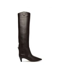 MICHAEL Michael Kors Kozaki 40F6DNMB5L Brązowy. Brązowe kozaki MICHAEL Michael Kors, ze skóry, bez obcasa, na szpilce, bez zapięcia. Za 1,779.00 zł.