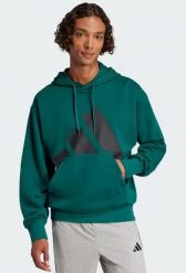 Bluza z kapturem adidas Essentials Big Logo. Zielone bluzy Adidas, m, bez wzorów, z materiału, z kapturem. Za 242.70 zł.
