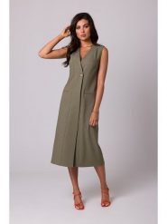 Be Wear Sukienka w kolorze oliwkowym rozmiar: M. Brązowe sukienki Be Wear, na co dzień, m, bez wzorów, bez kołnierzyka, bez ramiączek, midi, proste. Za 184.89 zł.