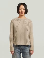 G-Star Sweter w kolorze beżowym rozmiar: M. Brązowe swetry G-Star, m, bez wzorów, z bawełny, bez ramiączek. Za 247.25 zł.