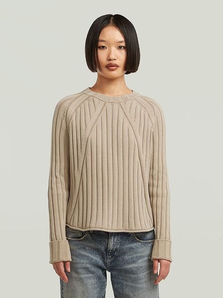 G-Star Sweter w kolorze beżowym rozmiar: M. Brązowe swetry G-Star, m, bez wzorów, z bawełny, bez ramiączek. Za 214.29 zł.