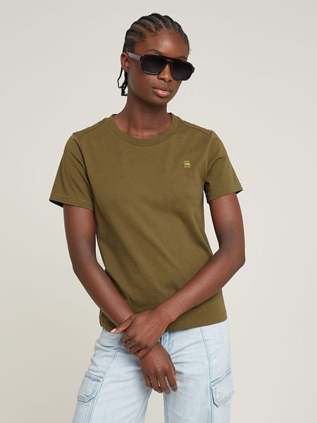 G-Star Koszulka w kolorze khaki rozmiar: M. Brązowe bluzki G-Star, m, bez wzorów, z bawełny, retro, bez kołnierzyka, bez ramiączek. Za 87.40 zł.