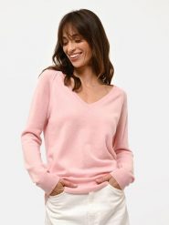 Just Cashmere Kaszmirowy sweter "Phoebe" w kolorze jasnoróżowym rozmiar: L. Różowe swetry Just Cashmere, l, bez wzorów, z kaszmiru, bez ramiączek. Za 390.00 zł.