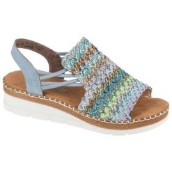 Sandały Rieker Sandals V1241-91 wielokolorowe. Sandały bez wzorów, z gumy, sportowe, z otwartym noskiem, bez obcasa, bez zapięcia. Za 376.43 zł.