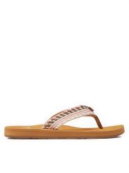 Roxy Japonki ARJL101113 Różowy. Czerwone klapki Roxy, bez wzorów, z materiału, bez obcasa. Za 79.99 zł.