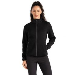 Bluza turystyczna damska Regatta Descend. Czarne bluzy Regatta, bez wzorów, z polaru, bez kaptura. Za 183.70 zł.