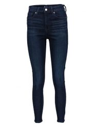 GAP Dżinsy - Skinny fit - w kolorze granatowym rozmiar: W34. Niebieskie jeansy GAP, bez wzorów, z podwyższonym stanem. Za 122.96 zł.