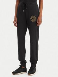 Versace Jeans Couture Spodnie dresowe 80HAAT02 CF01T Czarny Regular Fit. Czarne spodnie dresowe Versace Jeans Couture, m, bez wzorów, z bawełny. Za 919.99 zł.