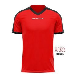 Koszulka piłkarska dla dorosłych Givova Revolution Interlock. Czarne bluzki Givova, xl, bez wzorów, z poliesteru, sportowe, bez kołnierzyka, bez ramiączek. Za 42.87 zł.