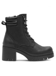 Clara Barson Botki ALMYRA WS6106-05 Czarny. Czarne botki Clara Barson, bez wzorów, z syntetyku, bez obcasa, na słupku, bez zapięcia. Za 159.99 zł.