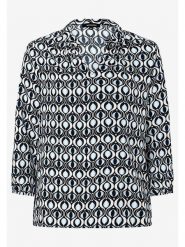 More & More Bluzka w kolorze błękitno-granatowo-białym rozmiar: 42. Białe bluzki More & More, s, bez wzorów, z wiskozy, klasyczne, bez kołnierzyka, bez ramiączek. Za 128.55 zł.