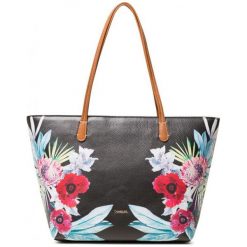 Desigual torebka Bols Oima Capri Zipper, czarna. Czarne torebki klasyczne Desigual, bez wzorów, bez dodatków. W wyprzedaży za 208.00 zł.