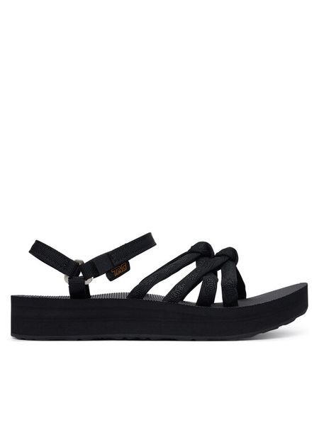 Teva Sandały Midform Kena Slim 1173494 Czarny. Czarne sandały Teva, bez wzorów, z materiału, bez obcasa, na płaskiej podeszwie, bez zapięcia. Za 203.99 zł.