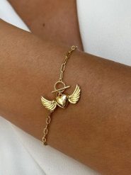 Les Favorites Pozłacana bransoletka z zawieszką rozmiar: onesize. Żółte bransoletki Les Favorites, pozłacane. Za 174.84 zł.